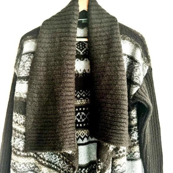 Benneton Sartoria Waterfall FrontMohair Blend Long Cardigan OS - Picture 6 of 7